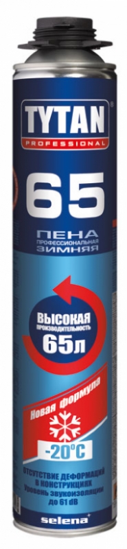 Профессиональная зимняя монтажная пена Tytan Professional 65, 750 мл