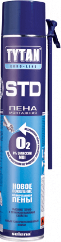 Ручная летняя монтажная пена Tytan Euro-Line STD, 750 мл