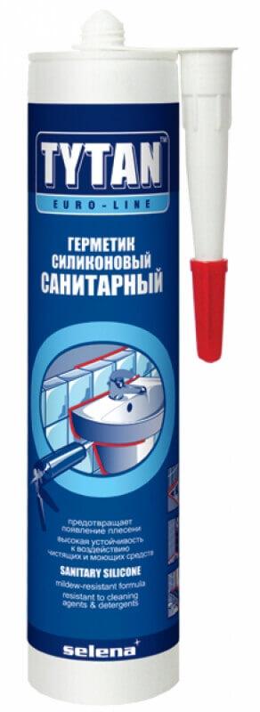 Силикон санитарный Tytan Euro-Line прозрачный, 290 мл
