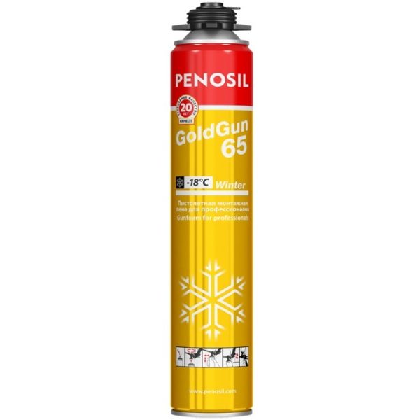PENOSIL Полиуретановая монтажная пена Gold Gun 65 900gr Winter / Зимняя