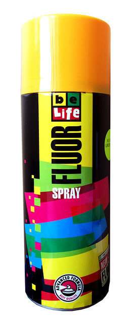 Флуоресцентная аэрозольная эмаль Belife Fluor Paint 400 мл, Белая