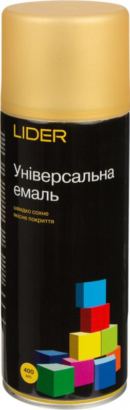 Універсальна емаль Lider 400 мл, золота