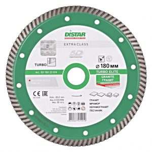 Круг алмазный отрезной Distar 1A1R Turbo 180×2,4x9x22,23 Elite