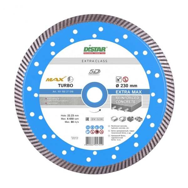 Круг алмазный отрезной Distar Turbo 232×2,5x12x22,23 Extra Max