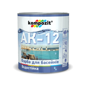 Краска для басейнів АК-12 Kompozit блакитна, 10 кг