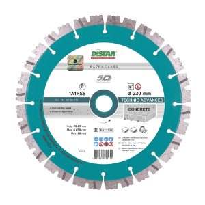 Круг алмазный отрезной Distar 1A1RSS/C3-H 232×2,6/1,8x12x22,23-16 Technic Advanced