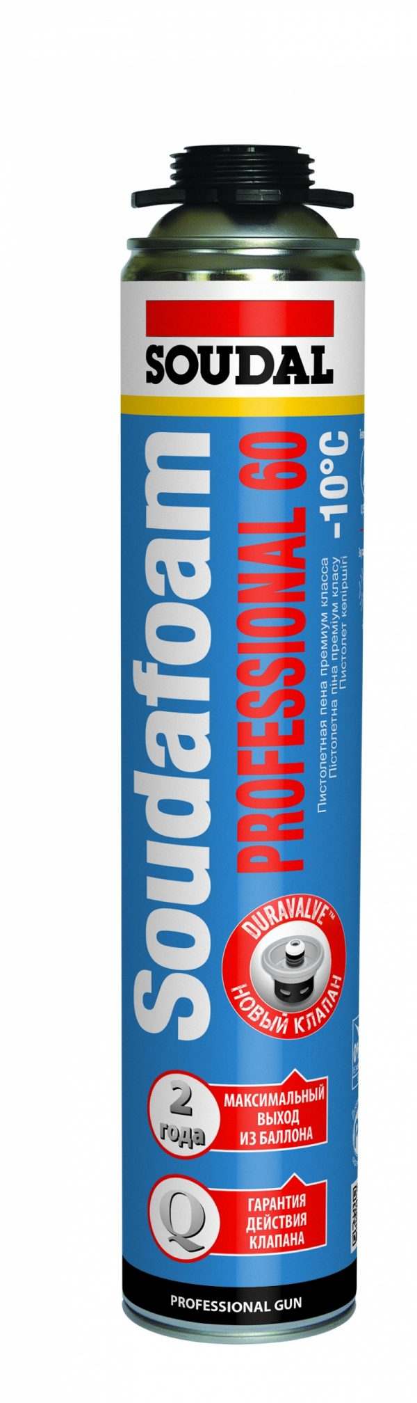 Профессиональная зимняя монтажная пена  SOUDAL Gun P60 750мл