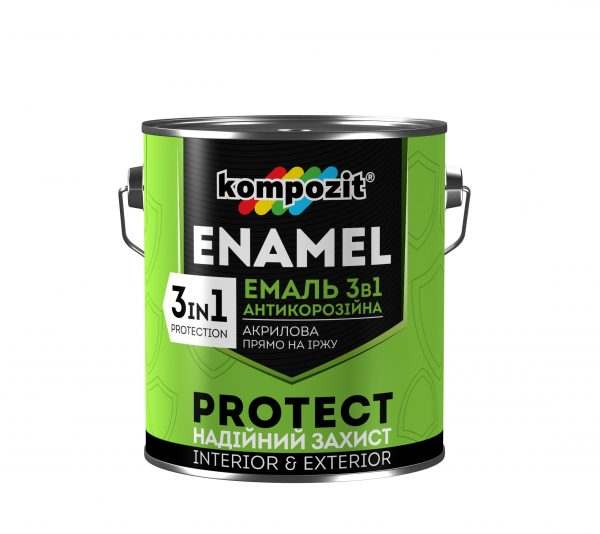 Kompozit Эмаль антикоррозионная 3 в 1 PROTECT (Синяя RAL 5010), 0.75 кг
