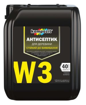 Антисептик трудновымываемый W3 Kompozit, 5 л