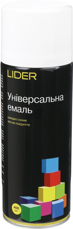 Універсальна емаль Lider 400 мл, біла глянсова №9010