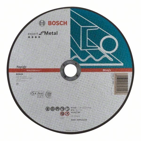 Отрезной круг Bosch Metal 230×1,9мм прямой, 2608603400