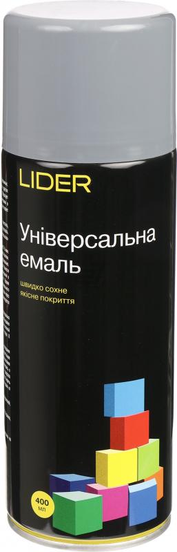 Універсальна емаль Lider 400 мл, сіра №7046