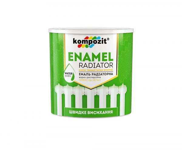 Эмаль акриловая радиаторная Kompozit белая матовая, 10 л