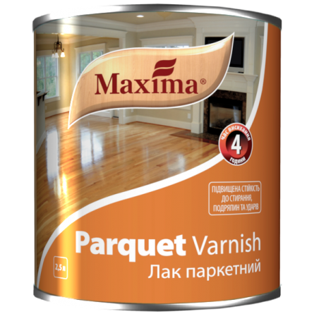 Алкидно-уретановый паркетный лак Maxima глянцевый, 2.5 л