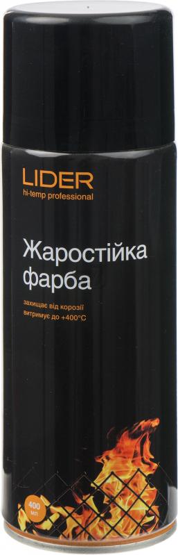 Жаростійка емаль Lider 400 мл, чорна