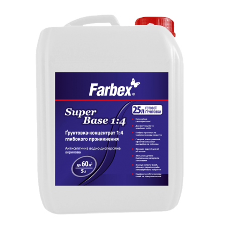 Грунтовка-концентрат Farbex Super Base 1:4, 5 л