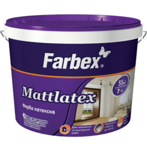 Краска латексная для  внутренних работ Farbex Mattlatex, 7 кг