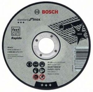 Отрезной круг Bosch Standard по нержавейке 115х1мм SfI, прямой, 2608603169
