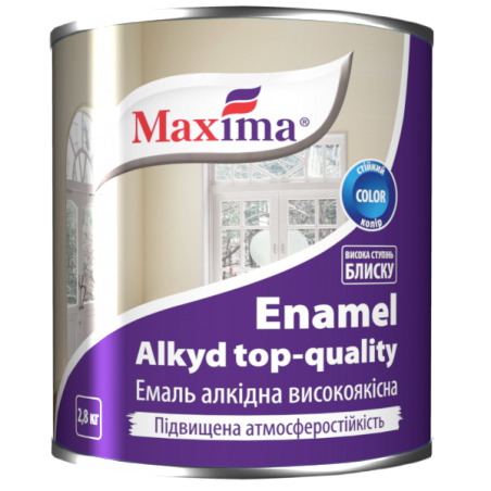Эмаль алкидная Maxima зеленая, 2.8 кг