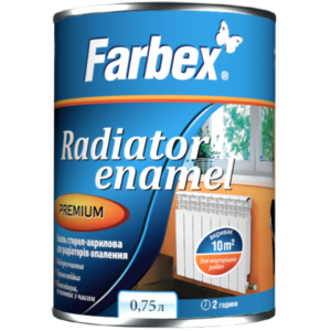 Эмаль акриловая для радиаторов Farbex, 0.75 л