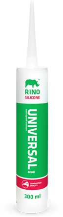 Герметик силиконовый санитарный белый RINO,  300 мл
