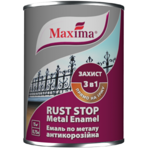 Эмаль 3 в 1 глянцевая Maxima зеленая, 0.75 л