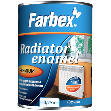 Эмаль акриловая для радиаторов Farbex, 3 л
