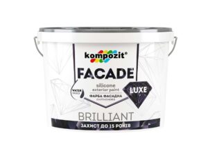 Kompozit Краска фасадная силиконовая FACADE LUXE (База С), 1.4 кг