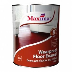 Эмаль для пола Maxima красно-коричневая, 0.9 кг