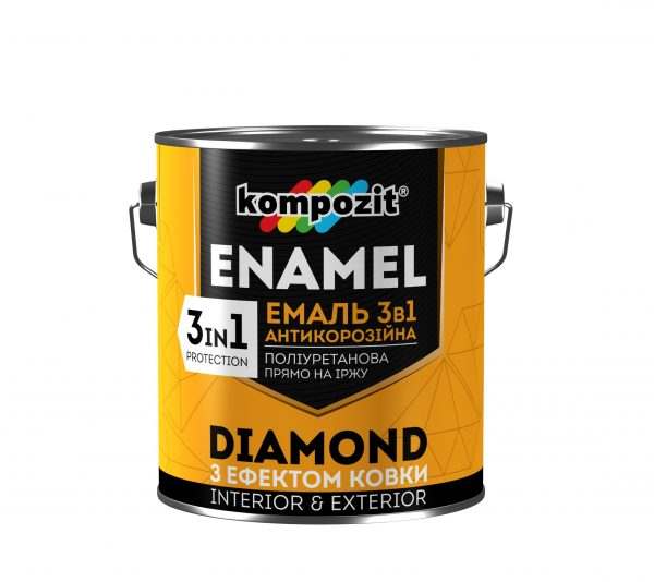 Kompozit Эмаль антикоррозионная 3 в 1 DIAMOND (Коричневая), 2.5 л