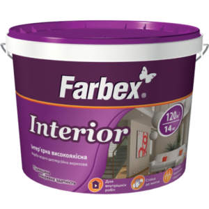 Краска интерьерная белая Farbex Interior (база С), 6 кг