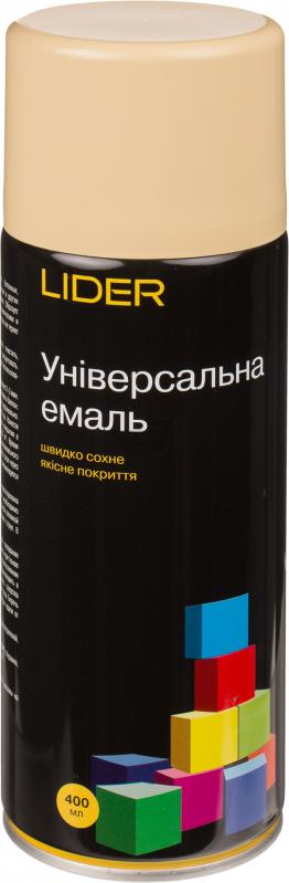 Універсальна емаль Lider 400 мл, бежева №1001