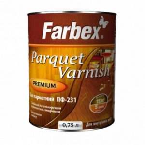Паркетный лак ПФ 231 Farbex, 2.5 л