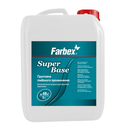 Грунтовка глубокопроникающая Farbex Super Base, 2 л