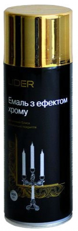 Емаль з ефектом хрому Lider 400 мл, золото