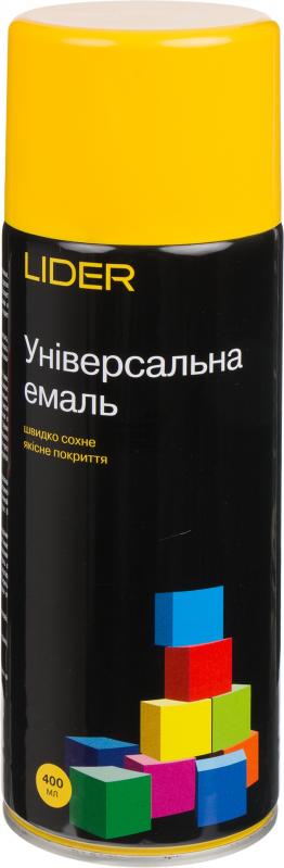 Універсальна емаль Lider 400 мл, жовта №1023