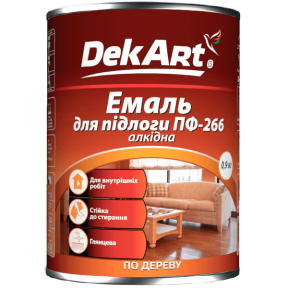Эмаль для пола ПФ 266 DekArt желто-коричневая, 0.9 кг