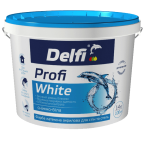 Краска для стен и потолков Profi White Delfi матовая, 1.4 кг