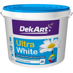 Краска для стен и потолков Ultra White DekArt матовая, 3 л